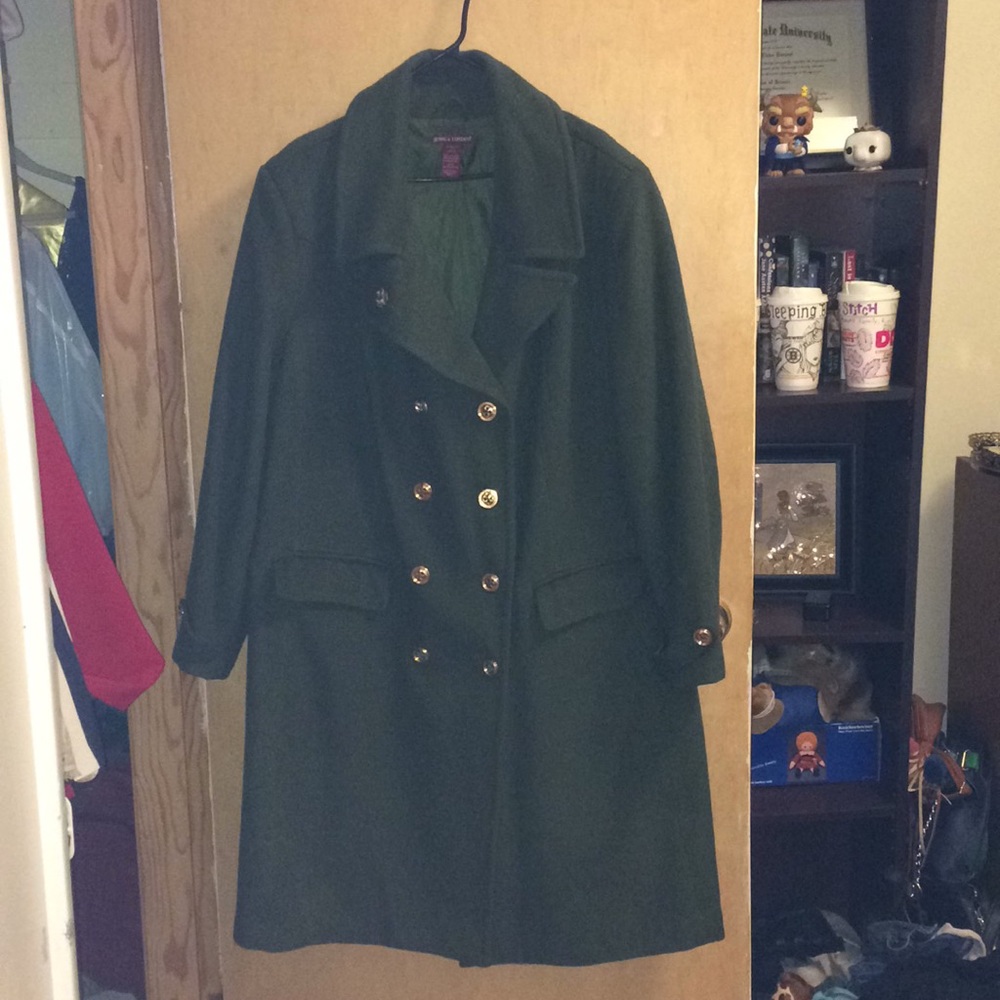 Military style wool jacket